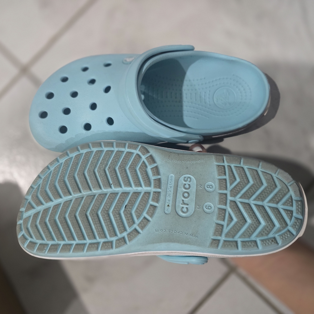 CROCS Women's Sky Blue Slip-On Slippers - Picture 5 of 5